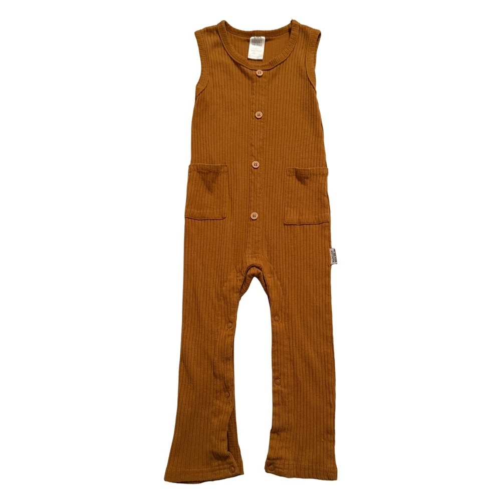 Badgley Mischka Kids Brown Sleeveless Romper